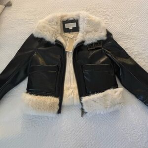 Women's Black and Cream Jacket